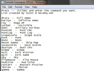 DF2 Console Commands