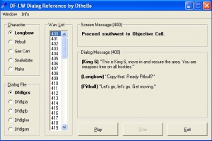 DFLW Dialog Reference Tool