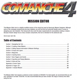 Comanche 4 (c4) Mission Editer Manual