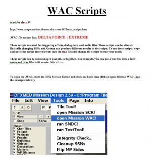 DFX / DFX2 WAC Script Guide
