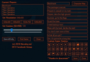 DF2 Player Name & Macro Editor with Emotes
