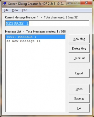 DF2 / DFLW Screen Dialog Editor