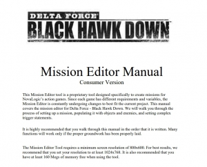 BHD Mission Editor Manual